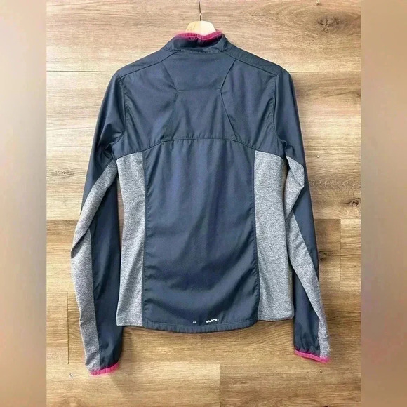 Under Armour Women’s Small Running Jacket Gray Pink | Lightweight ColdGear Zip - Picture 3 of 5